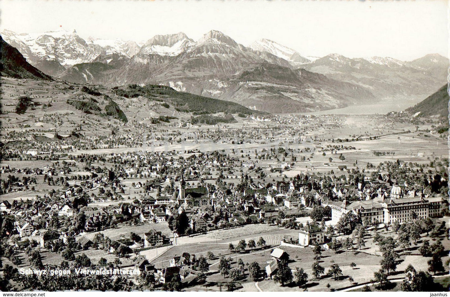 Schwyz gegen Vierwaldstattersee - 9189 - old postcard - Switzerland - unused - JH Postcards