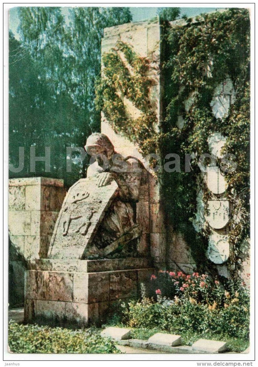 9 - Brothers' Cemetery - Military Cemetery - memorial - Bralu Kapi - Riga - 1958 - Latvia USSR - unused - JH Postcards