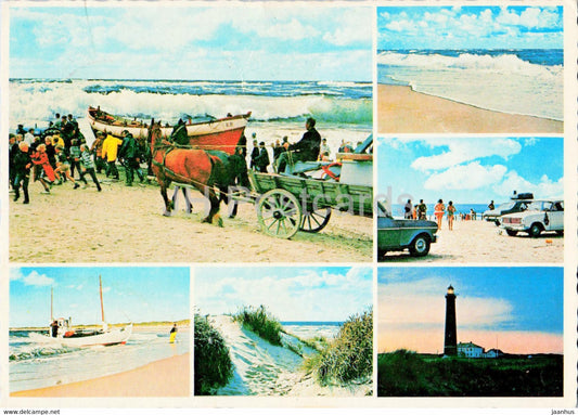 Vesterhavet - North Sea - multiview - horse carriage - 1974 - Denmark - used - JH Postcards