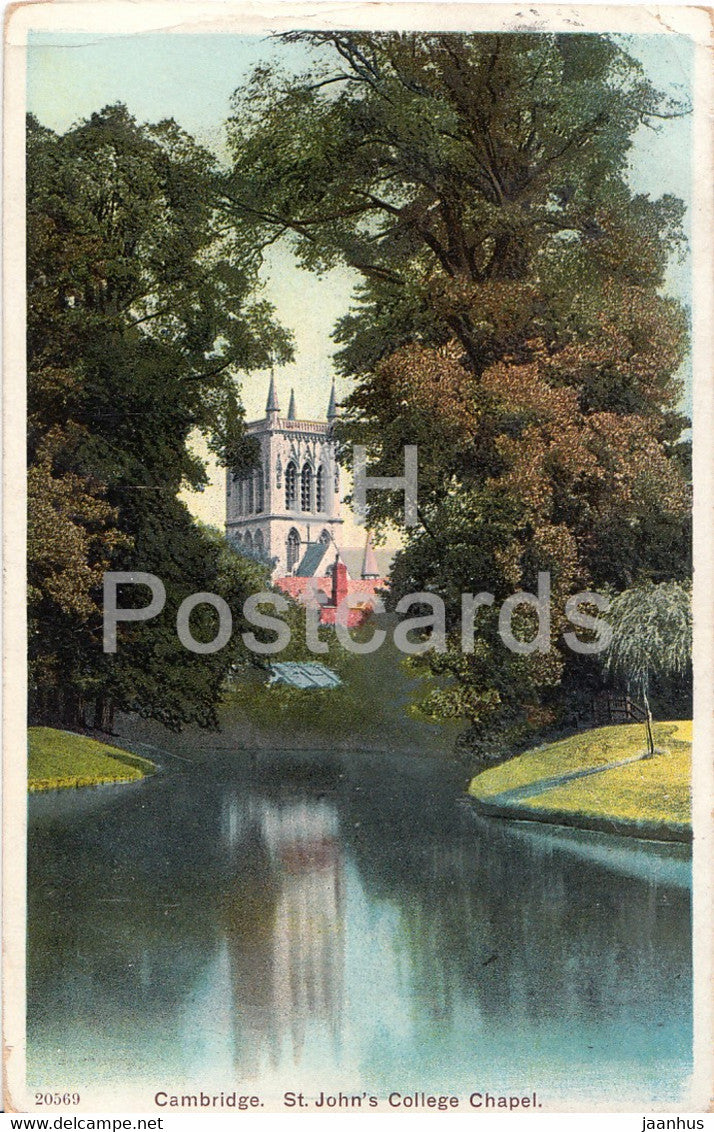 Cambridge - St John's College Chapel - 20569 - old postcard - 1907 - England - United Kingdom - used - JH Postcards