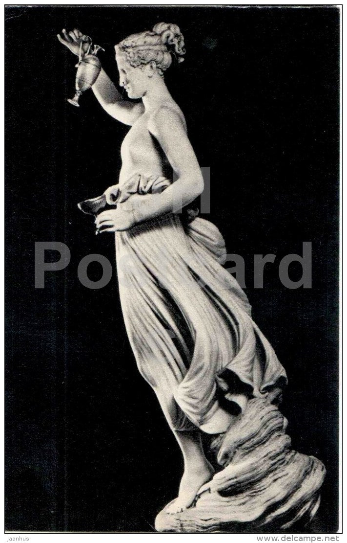 sculpture by Antonio Canova - Hebe , 1801 - italian art - unused - JH Postcards