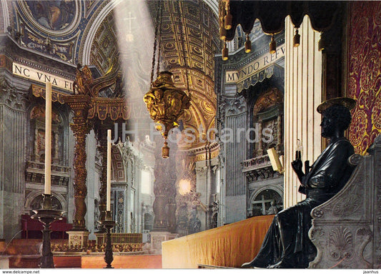 Rome - Roma - St Peter's Basilica - interior - 334 - Italy - unused - JH Postcards