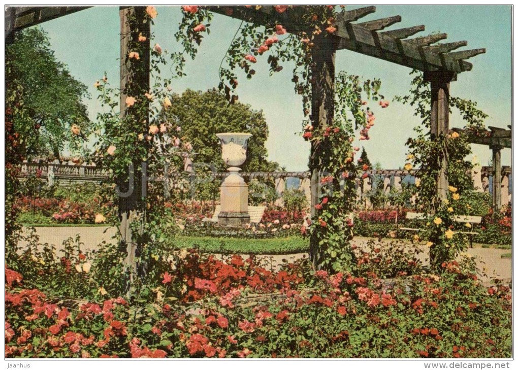 Insel Mainau im Bodensee - Rosengarten - EUROPA CEPT - Germany - 1971 gelaufen - JH Postcards