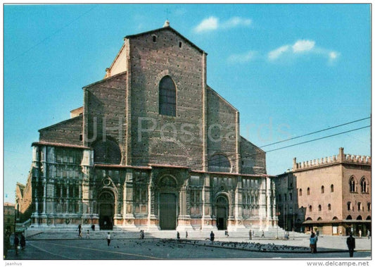 Basilica di S.Petronio e Palazzo dei Notai - cathedral - Bologna - Emilia-Romagna - R. 96 - Italia - Italy - unused - JH Postcards