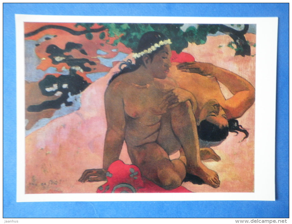 painting by Paul Gauguin - Are You Jealous ? , 1892 - women - french art - unused - JH Postcards