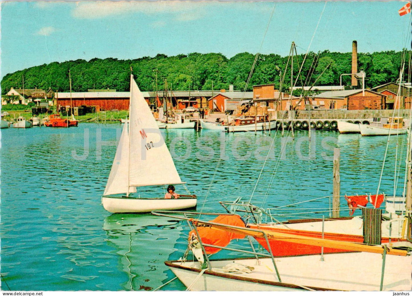 Havenparti fra Hesnaes - sailing boat - 143 - 1976 - Denmark - used - JH Postcards