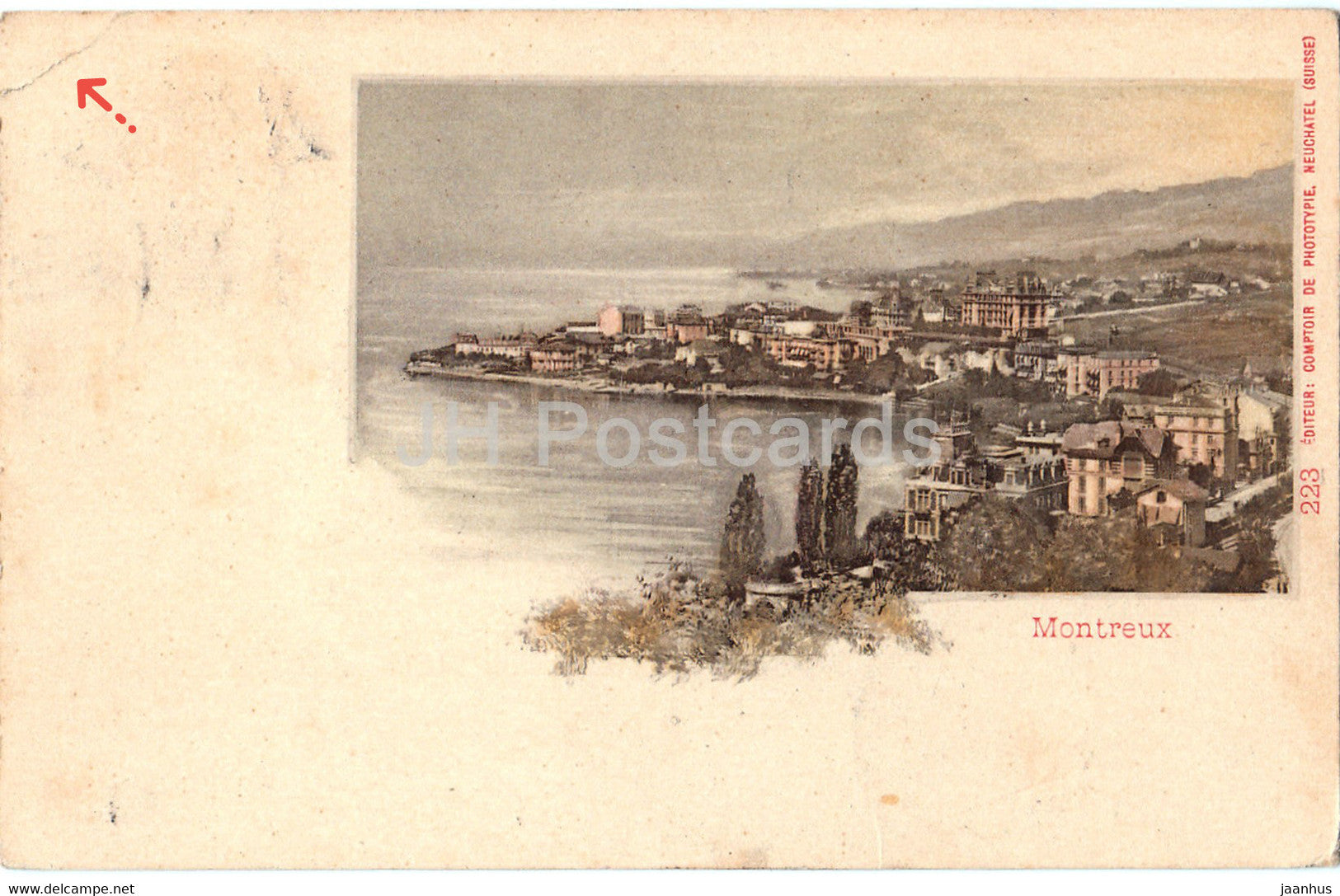 Montreux - 223 - old postcard - 1902 - Switzerland - used - JH Postcards