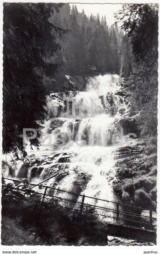 Dundenfall mit Poststrasse nach Griesalp  - Kiental - waterfall - 133 - Switzerland - 1966 - used - JH Postcards