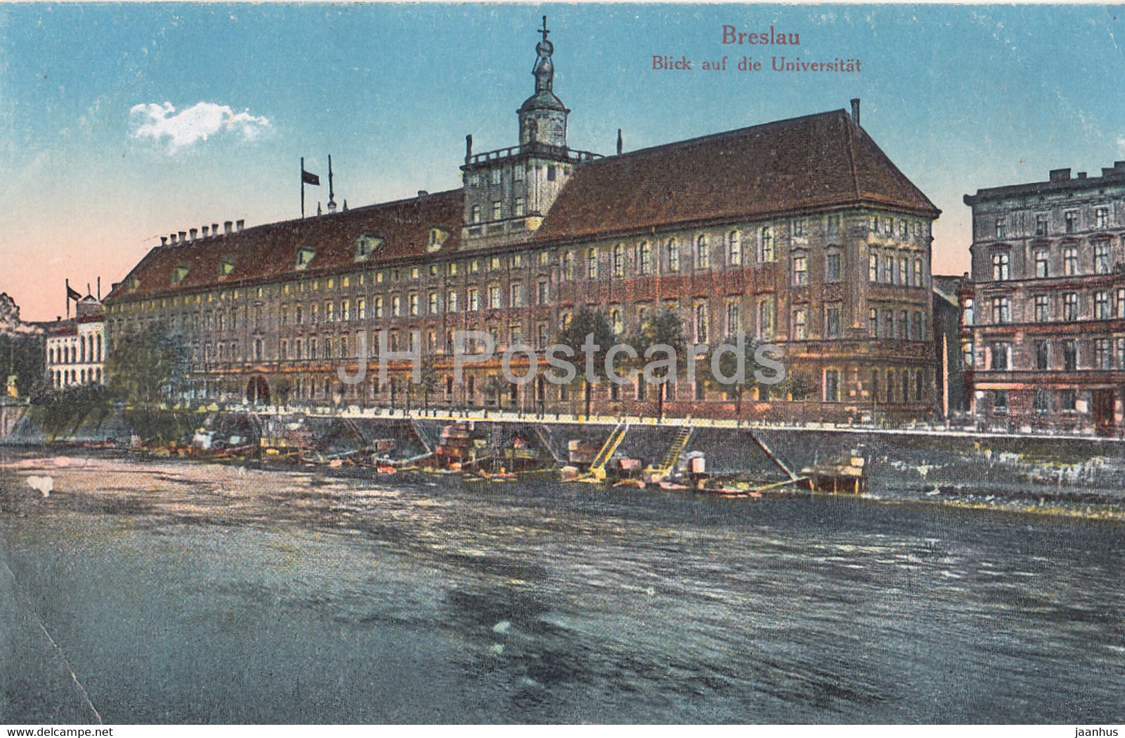 Breslau - Wroclaw - Blick auf die Universitat - university - 90928 - old postcard - Poland - used - JH Postcards