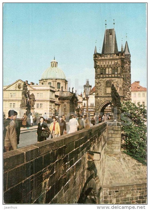 Praha - Prague - Charles Bridge - Czechoslovakia - Czech - used 1968 - JH Postcards