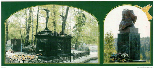 monument to the Decembrists Muravyev and Volf - cemetery - monument to Mendeleyev - Tobolsk - 2005 - Russia - unused - JH Postcards