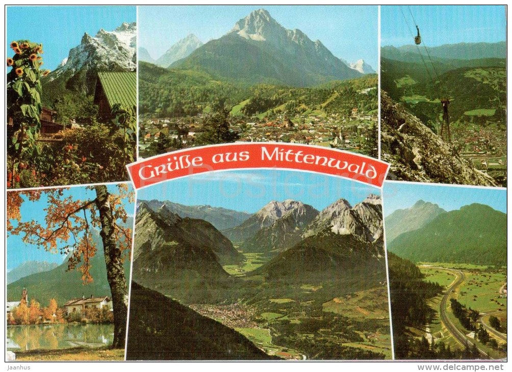 Grüsse aus Mittenwald - mountains - 13988 - Germany - 1984 gelaufen - JH Postcards