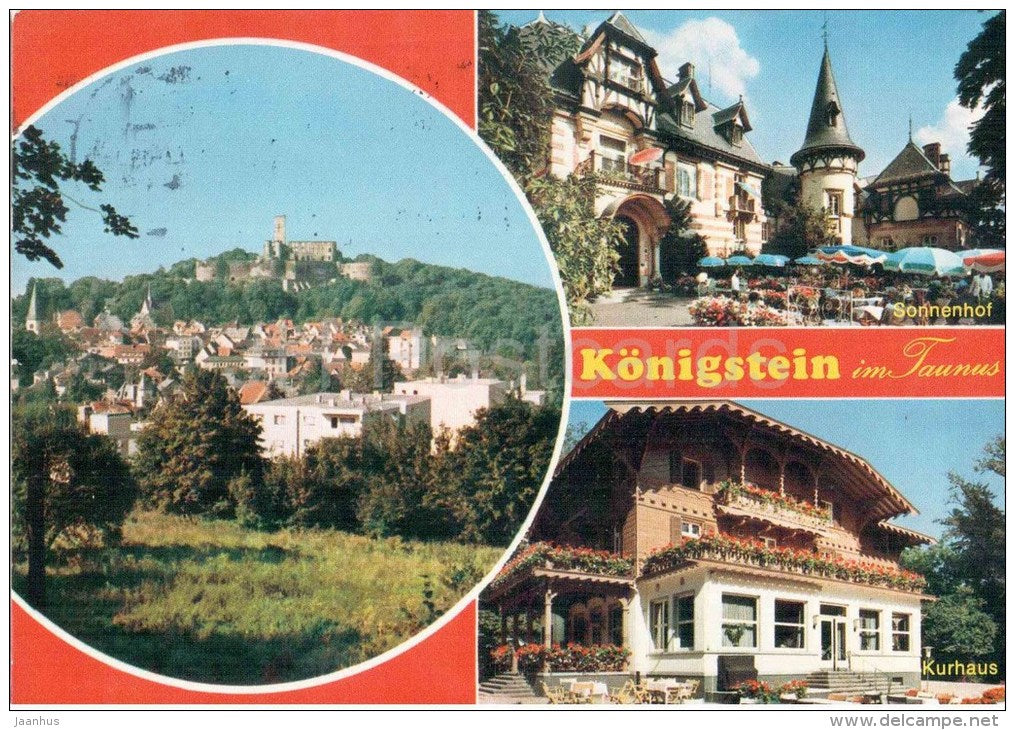 Heilklimatischer Kurort Königstein im Taunus - Sonnenhof - Kurhaus - Germany - 1977 gelaufen - JH Postcards