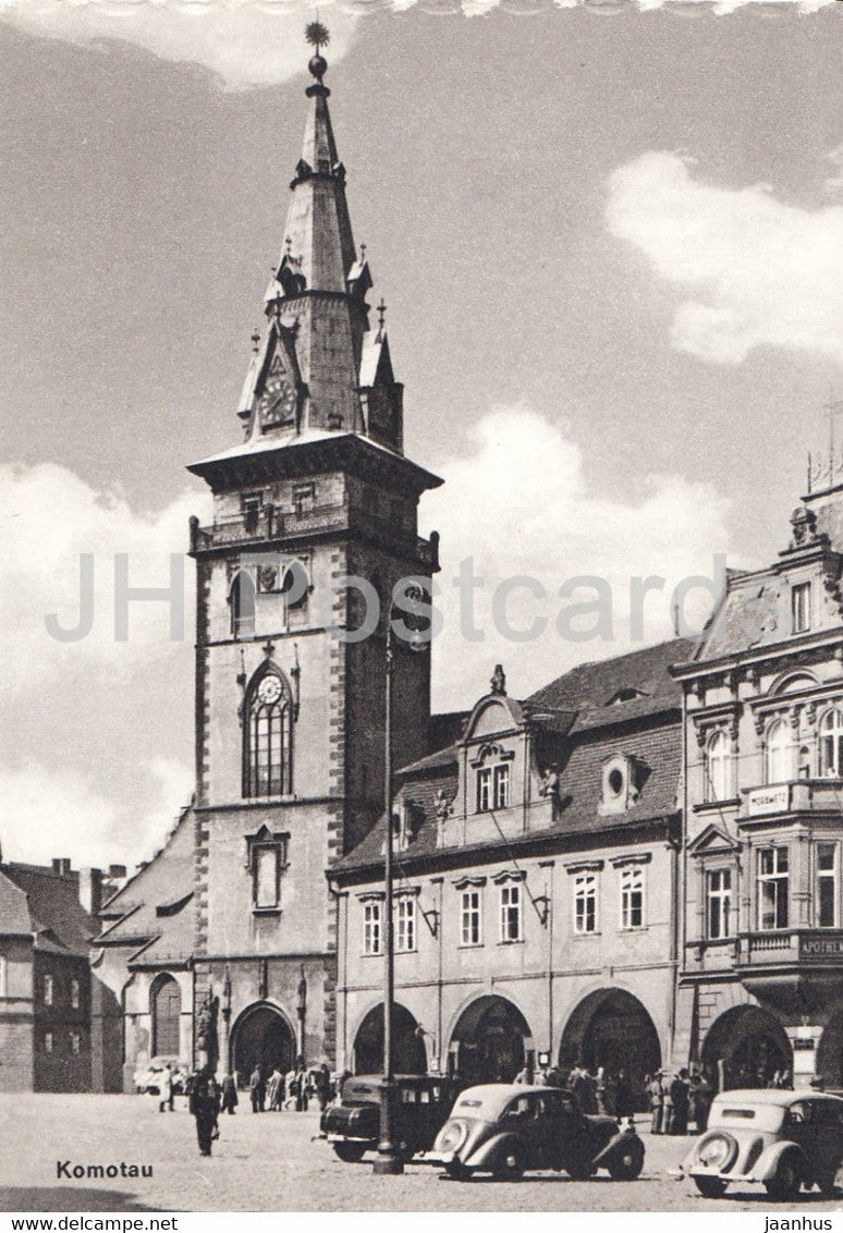 Chomutov - Komotau - Ruhrige Industriestadt am Fusse des Erzgebirges - old car  Czechoslovakia - Czech Republic - unused - JH Postcards