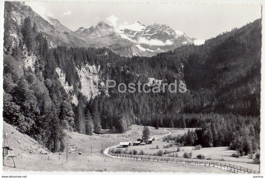 Im Tschingel  - Kiental - Strasse nach Griesalp - Gorneren Buttlassen und Gspaltenhorn - 127 - Switzerland - 1966 - used - JH Postcards