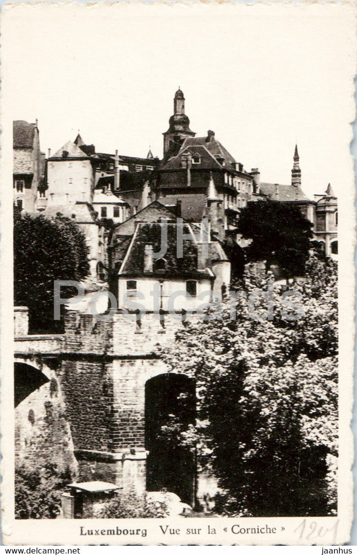 Luxembourg - Vue Sur la Corniche - 9 - old postcard - Luxembourg - unused - JH Postcards