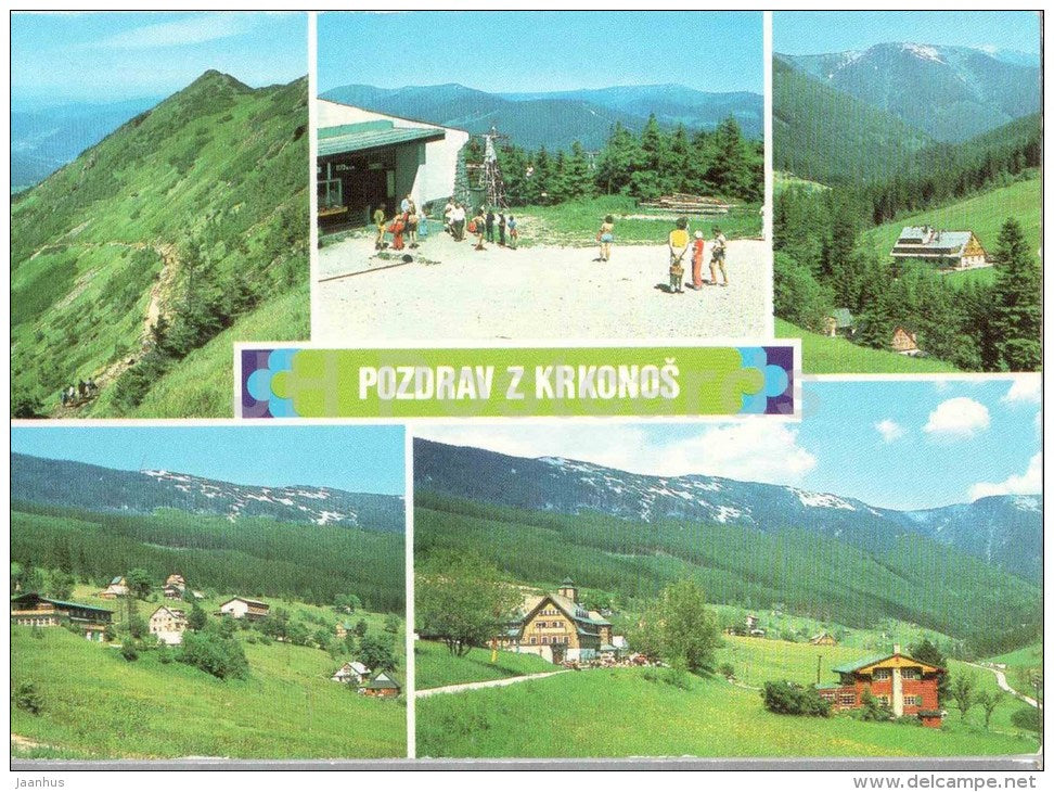 greetings from Krkonose - St. Petr mountain - Czechoslovakia - Czech - used - JH Postcards