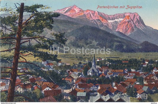 Partenkirchen mit Zugspitze - old postcard - 1926 - Germany - used - JH Postcards