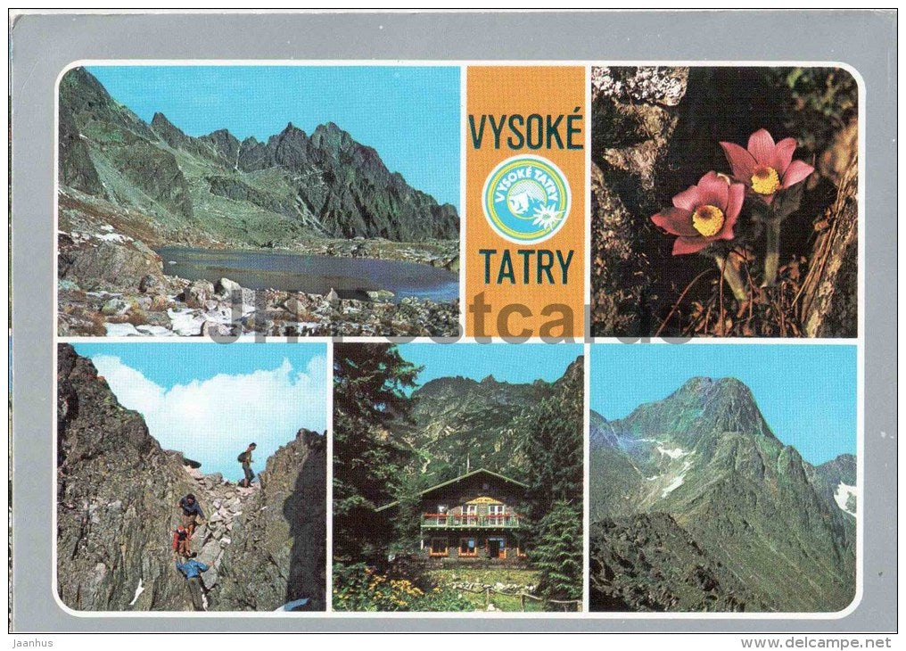 Starolesnianska tarn - Prielom saddle - Kezmarsky peak - Vysoke Tatry - High Tatras - Czechslovakia - Slovakia - used - JH Postcards