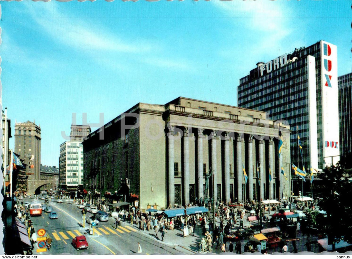 Stockholm - Kungsgatan och Konserthuset - Concert Hall - 30/23 - 1965 - Sweden - used - JH Postcards