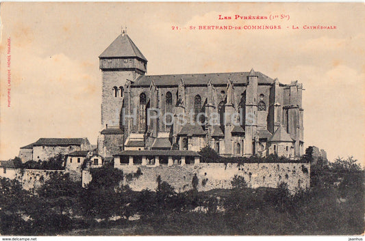 St Bernard de Comminges - La Cathedrale - cathedral - 21 - old postcard - France - unused - JH Postcards