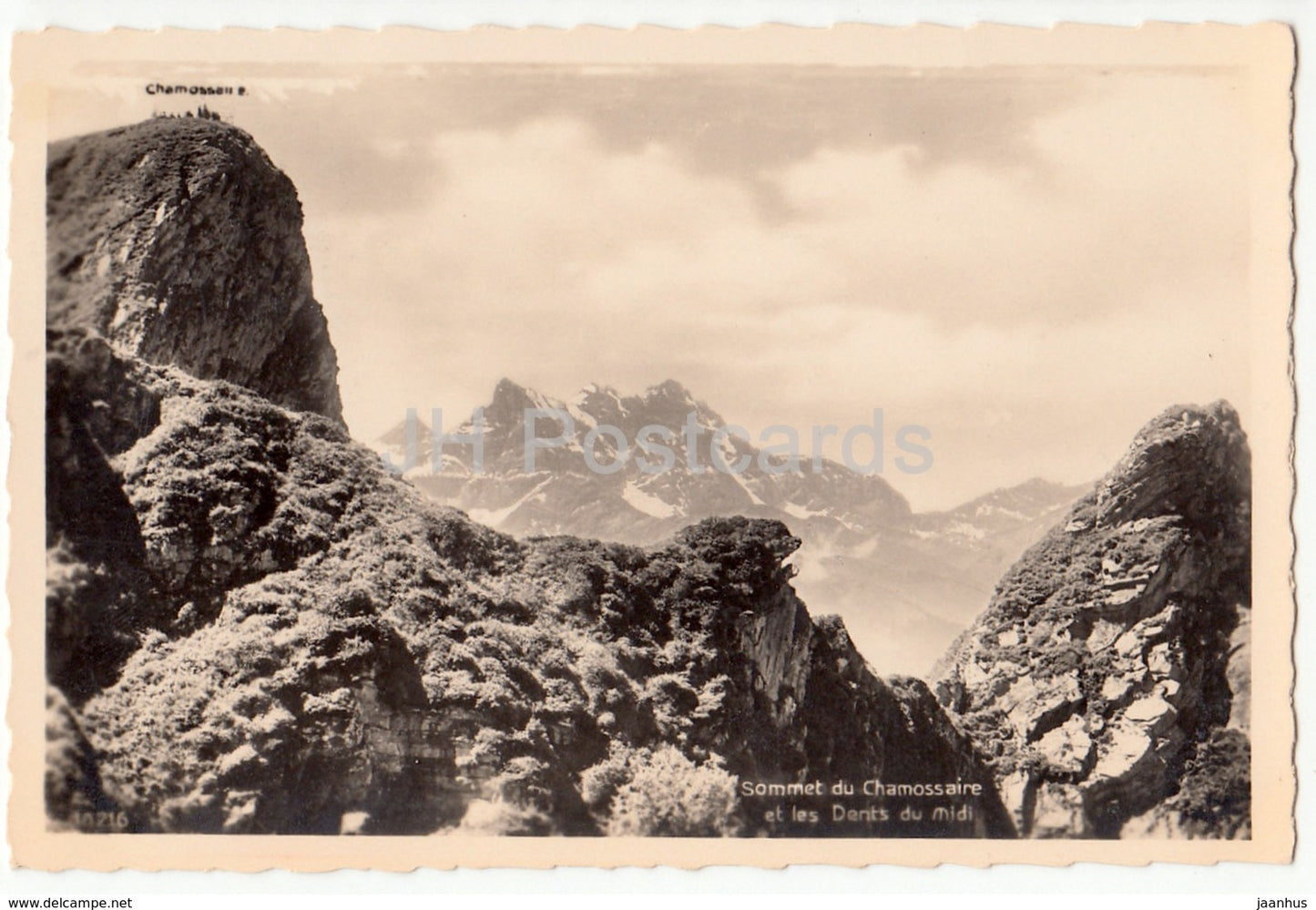 Sommet du Chamossaire et les Dents du Midi - 10216 - Switzerland - 1937 - used - JH Postcards