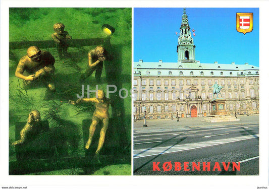 Copenhagen - Christiansborg Castle with the Parliament - Agnete and the Waterman - Denmark - unused - JH Postcards