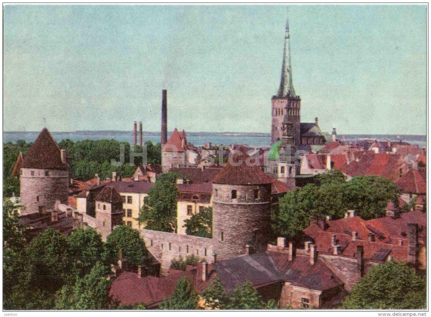 Medieval part of Tallinn - Old Town - Tallinn - 1972 - Estonia USSR - unused - JH Postcards