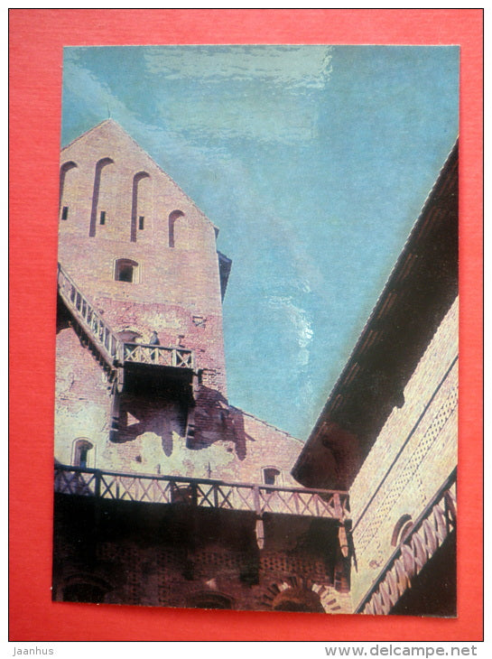 A Fragment of the Chief Residential Building of the Castle - Trakai - 1974 - USSR Lithuania - unused - JH Postcards