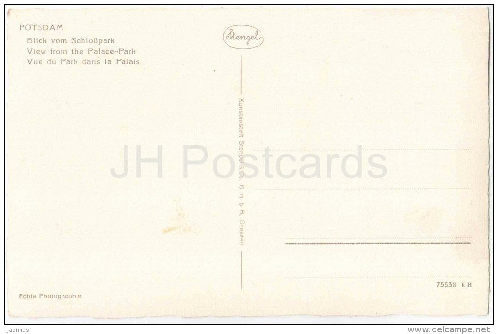 Blick vom Schlosspark - View from the Palace-Park - Potsdam - 75538 - Germany - unused - JH Postcards