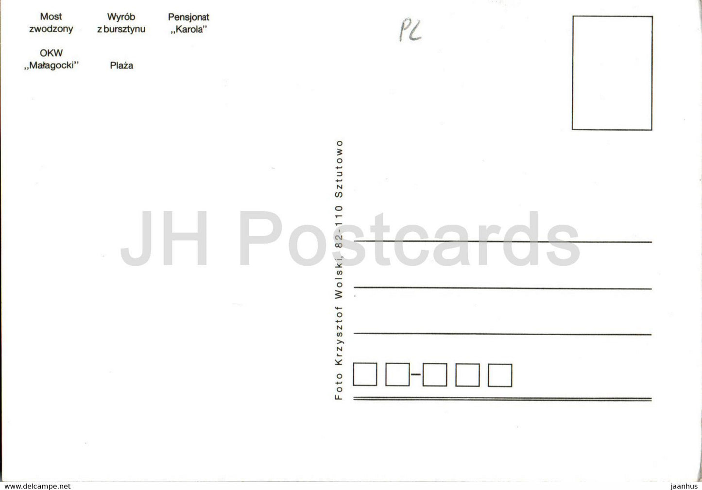 Sztutowo – Most zwodzony – Pensjonat Karola – OKW Malagocki – Plaza – Pension Karol – Multiview – Polen – unbenutzt