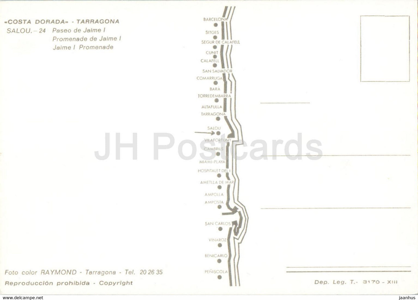 Salou - Paseo de Jalme - promenade - Costa Torada - Tarragona - 24 - Spain - unused