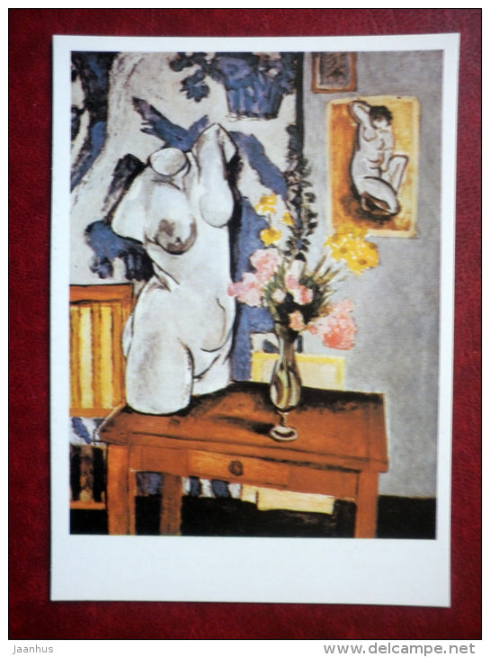 painting by Henri Matisse - Plaster Torso - french art - unused - JH Postcards