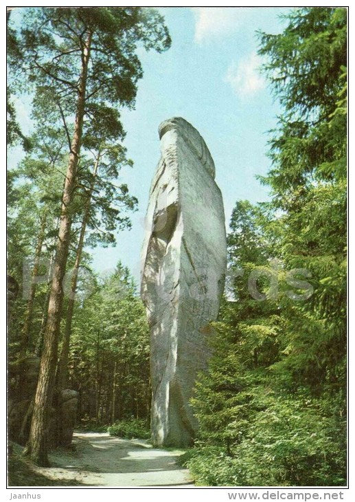 Adrspasske Skaly - rock formation Homale (Loaf) - Czechoslovakia - Czech - used 1974 - JH Postcards