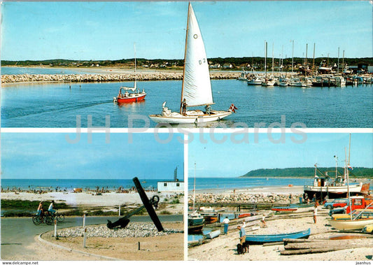 Bonnerup Havn - port - sailing boat - multiview - 522 - Denmark - used - JH Postcards