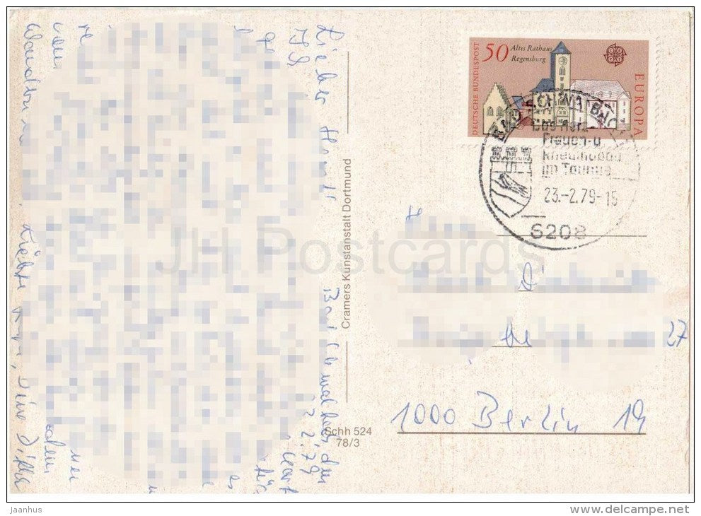 Bad Schwalbach im Taunus - Kurhotel - Stahlbrunnen - Kurpark  - Weinbrunnen - Golfhaus - CEPT - Germany - 1979 gelaufen - JH Postcards