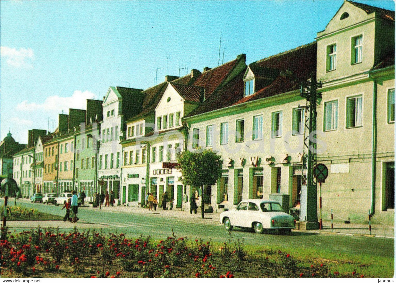 Szczytno - Ulica Odrodzenia - Revival Street - car - Poland - unused - JH Postcards