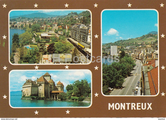 Montreux - multiview - castle - 7754 - Switzerland - unused - JH Postcards