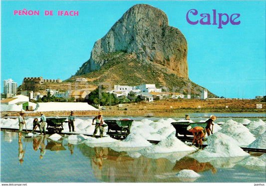 Calpe - El Penon de Ifach desde las Salinas - salt mining - 23 - Spain - unused - JH Postcards