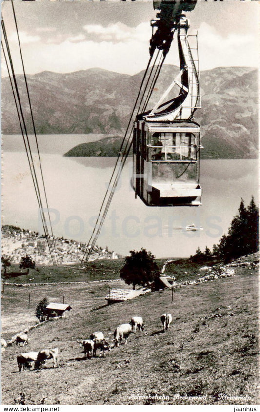 Schwebebahn Beckenried - Klewenalp - cable car - 8958 - old postcard - 1953 - Switzerland - used - JH Postcards