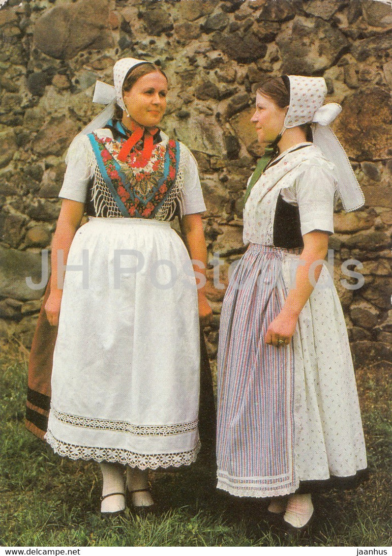 Sorbische Tanztracht aus der Spremberger Gegend - folk costumes - Germany DDR - unused - JH Postcards