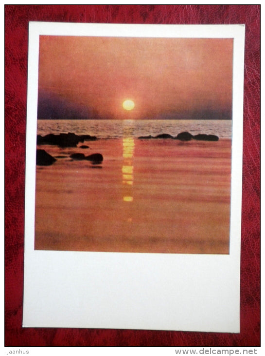 Vidzemes seaside - sunset - Vidzeme - 1980 - Latvia USSR - unused - JH Postcards