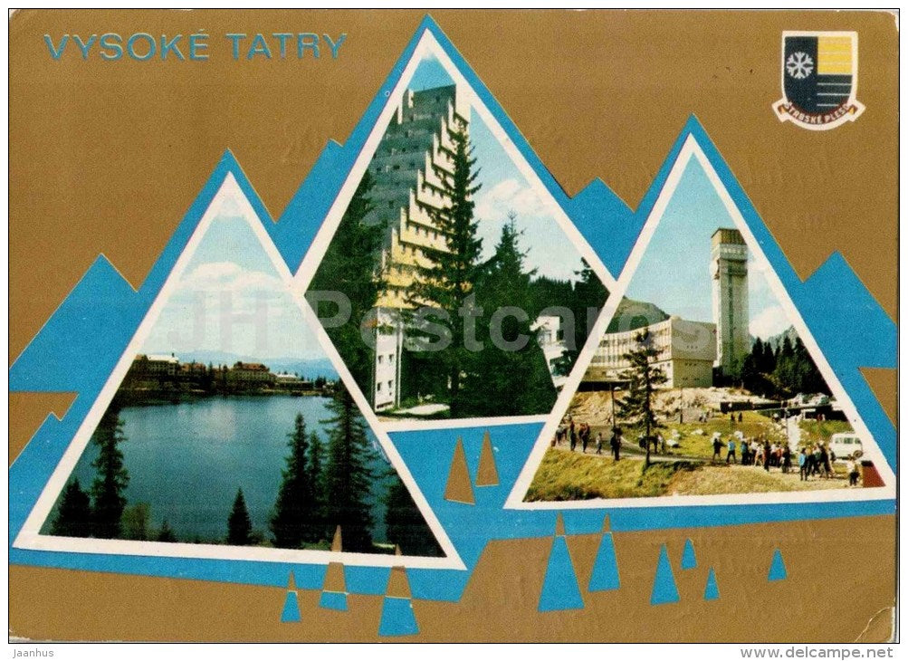 Strbske Pleso - hotel Panorama - Vysoke Tatry - High Tatras - Czechoslovakia - Slovakia - used 1976 - JH Postcards