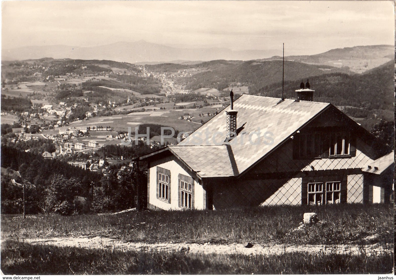 Jizerske Hory - Tanvald - general view - Czechoslovakia - Czech Republic - 1960s - unused - JH Postcards