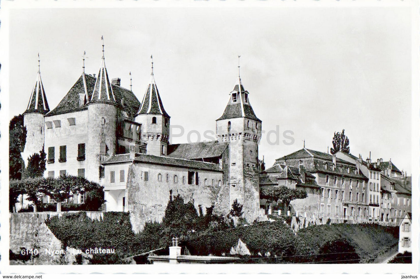 Nyon - Le Chateau - castle - 6140 - old postcard - 1948 - Switzerland - used - JH Postcards