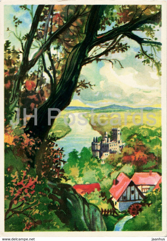 painting - Kunstanstalt Crimmitschau - art - old postcard - Germany - unused - JH Postcards