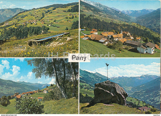 Pany 1250 m von Plevigin gegen Silvretta gegen Hochwang - Guggelstein - Switzerland - used - JH Postcards