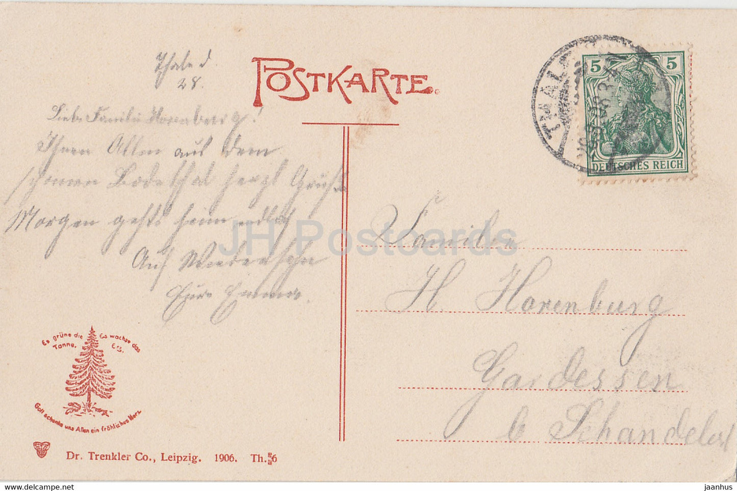 Bodetal - Bodetor - 21824 - carte postale ancienne - 1906 -Allemagne - utilisé