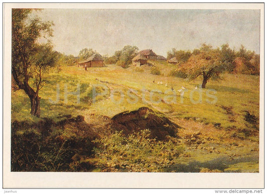 painting by A. Kiselev - Farm , 1839 - Russian art - 1974 - Russia USSR - unused - JH Postcards