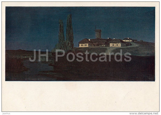 painting by A. Kuindzhi - Ukrainian Night , 1876 - Russian art - 1940 - Russia USSR - unused - JH Postcards